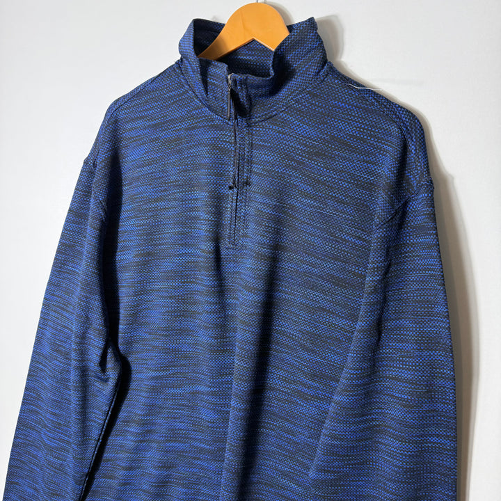 HAGGAR NATURAL STRETCH HALF ZIP SPORT PULLOVER