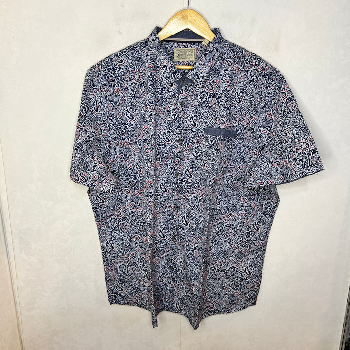 JEREMIAH HALF SLEEVES PRINTED COTTON SHIRT