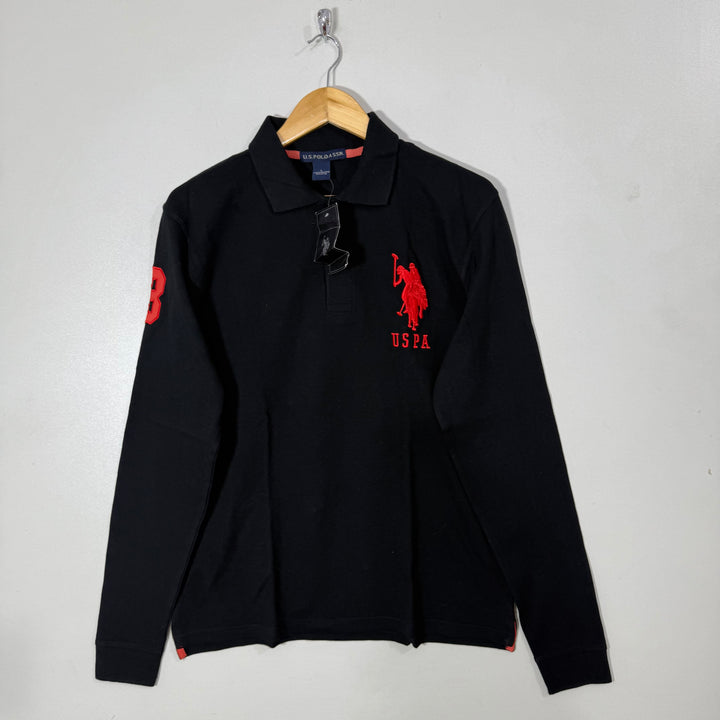 US POLO ASSN LONG SLEEVES COTTON POLO TSHIRT BRAND NEW