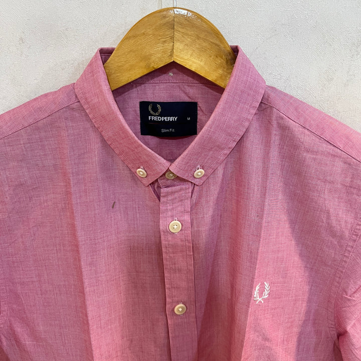 FRED PERRY BUTTON DOWN HALF SLEEVES SHIRT