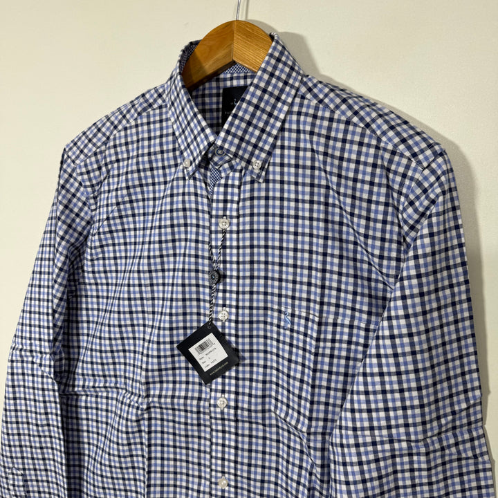 TAILOR BY RD BUTTON DOWN COTTON CHECKERED SHIRT BRAND NEW VC