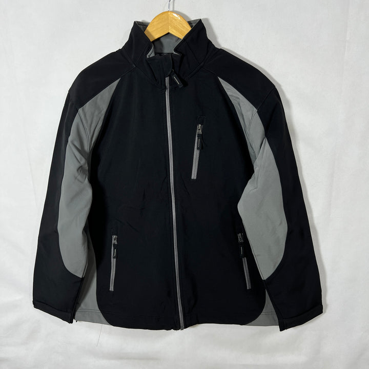 ATHLETIC WORKS SOFT SHELL WINDBREAKER JACKET INNER FLEECE