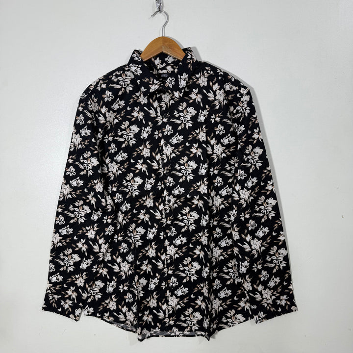 EXPRESS EXTRA SLIM FIT CASUAL COTTON SHIRT WITH STRETCH