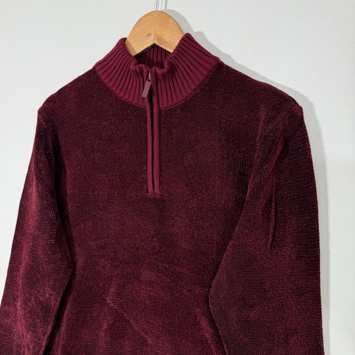 PORTOBELLOS HALF ZIP ACRYLIC SWEATER