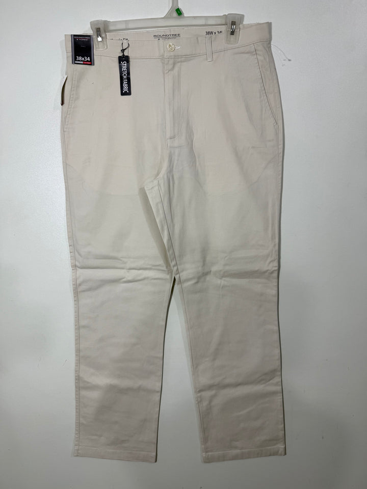 ROUNDTREE & YORKE CLASSIC FIT COTTON CHINO PANT BRAND NEW WITH STRETCH
