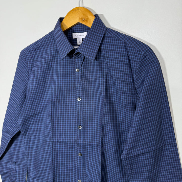 CALVIN KLEIN SLIM FIT INFINITE COOL NON IRON CHECKERED SHIRT