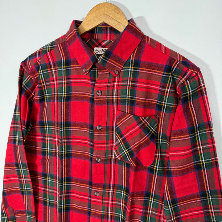 MAGELLAN OUTDOORS CLASSIC FIT BUTTON DOWN FLANNEL COTTON SHIRT