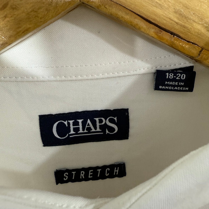 CHAPS BUTTON DOWN OXFORD COTTON SHIRT WITH STRETCH (75)