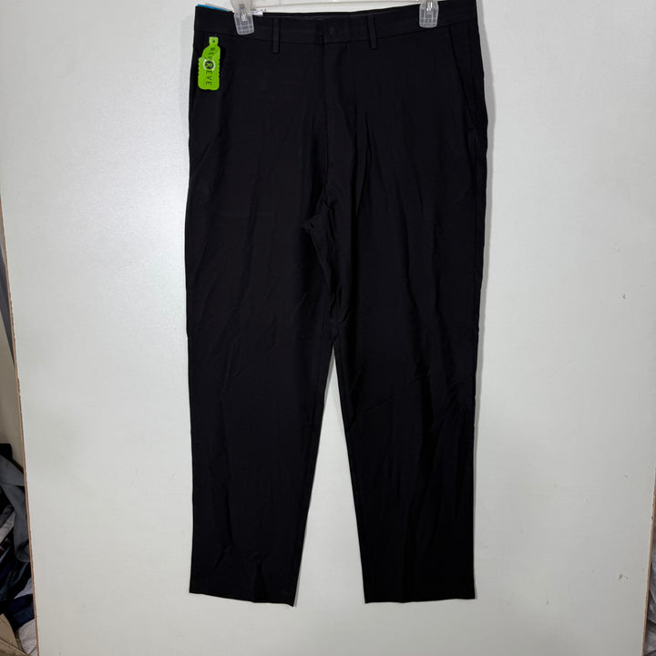 HAGGAR PERFECT FIT WAISTBAND FLEX AND RECOVER CLASSIC FIT MACHINE WASHABLE DRESS PANT BRAND NEW BLACK COLOUR