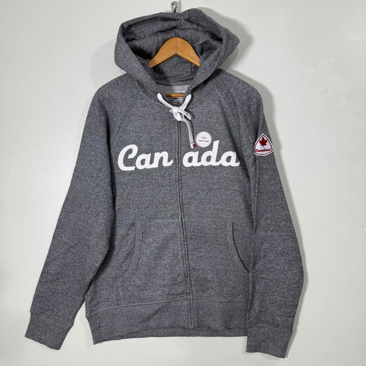 CANADIANA SWEAT JACKET INNER FLEECE WITH HOOD GREY COLOUR