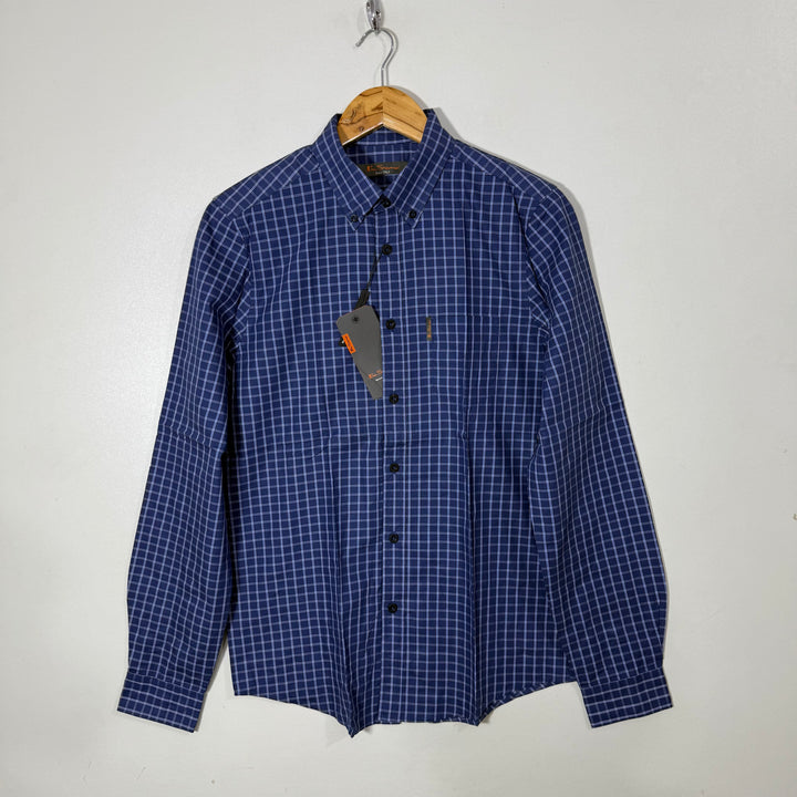 BEN SHERMAN BUTTON DOWN CASUAL COTTON SHIRT BRAND NEW BLUE COLOUR
