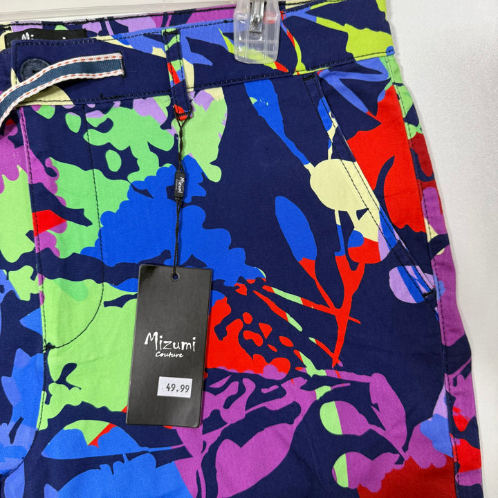 MIZUMI PRINTED COTTON CHINO SHORT BRAND NEW WITH STRETCH