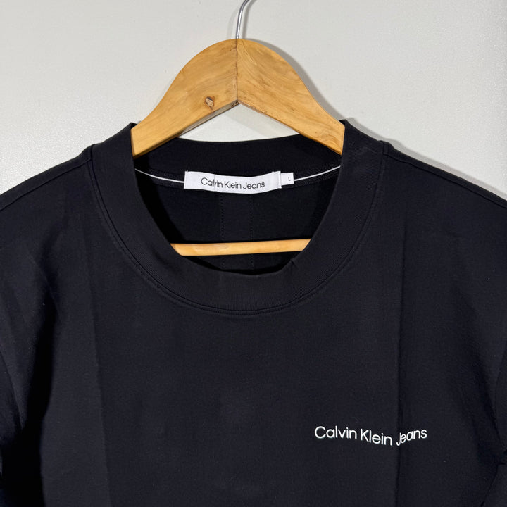 CALVIN KLEIN JEANS COTTON TSHIRT BLACK COLOUR
