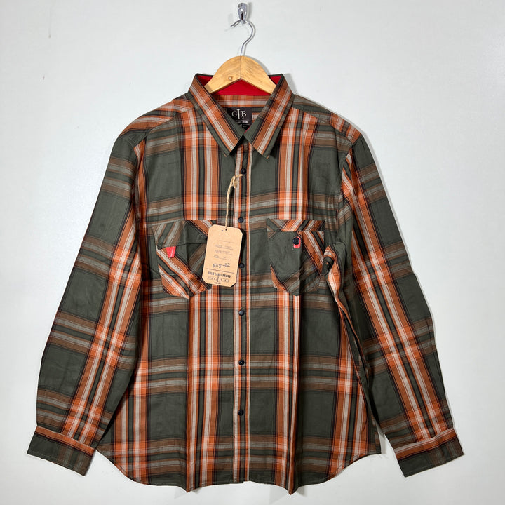 GOLD LABEL BRAND DOUBLE POCKET CASUAL COTTON SHIRT BRAND NEW
