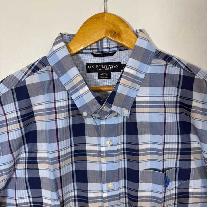 US POLK ASSN HALF SLEEVES COTTON SHIRT BRAND NEW