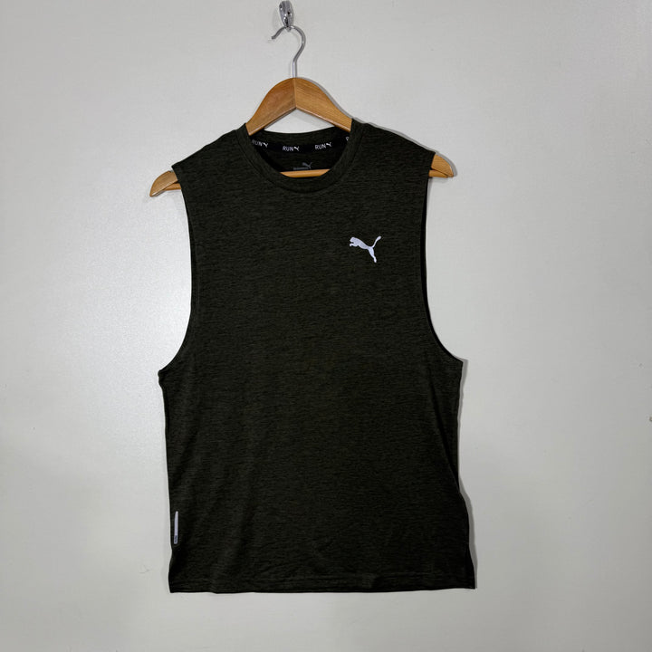 PUMA RUN SPORT SLEEVES LESS GREEN COLOUR
