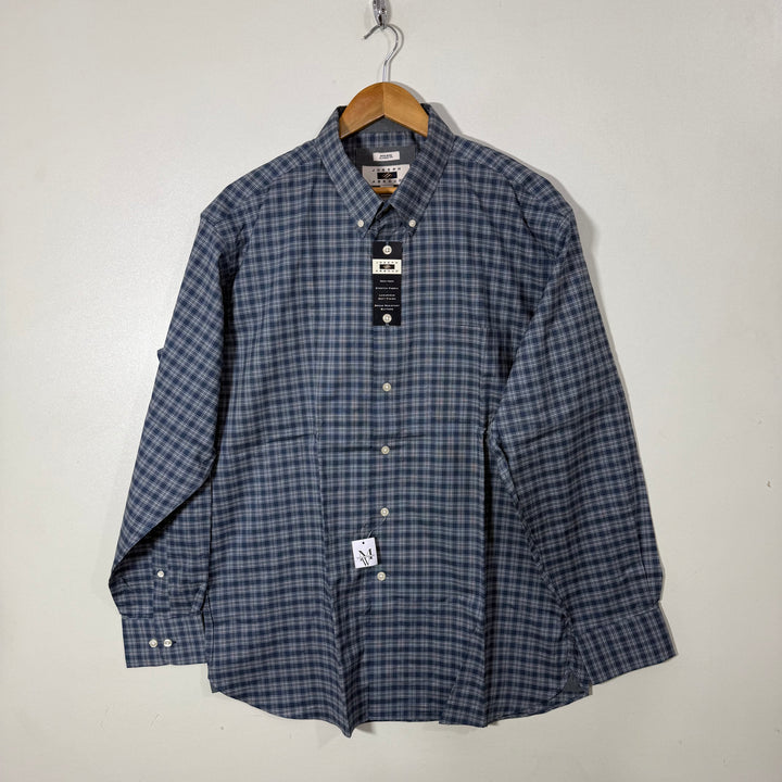 JOSEPH ABBOUD CLASSIC FIT NON IRON BUTTON DOWN COTTON CHECKERED SHIRT BRAND NEW