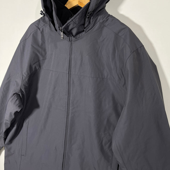 WEATHERPROOF SOFT SHELL WINDBREAKER JACKET WITH DETACHABLE HOOD