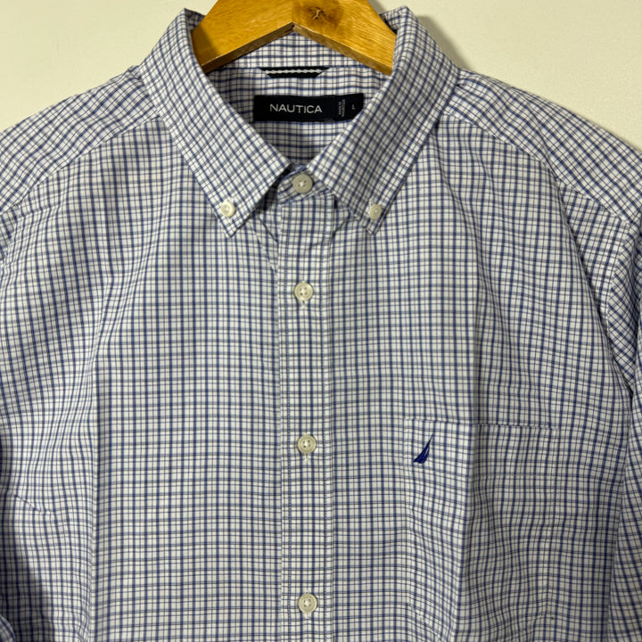 NAUTICA BUTTON DOWN CHECKERED SHIRT