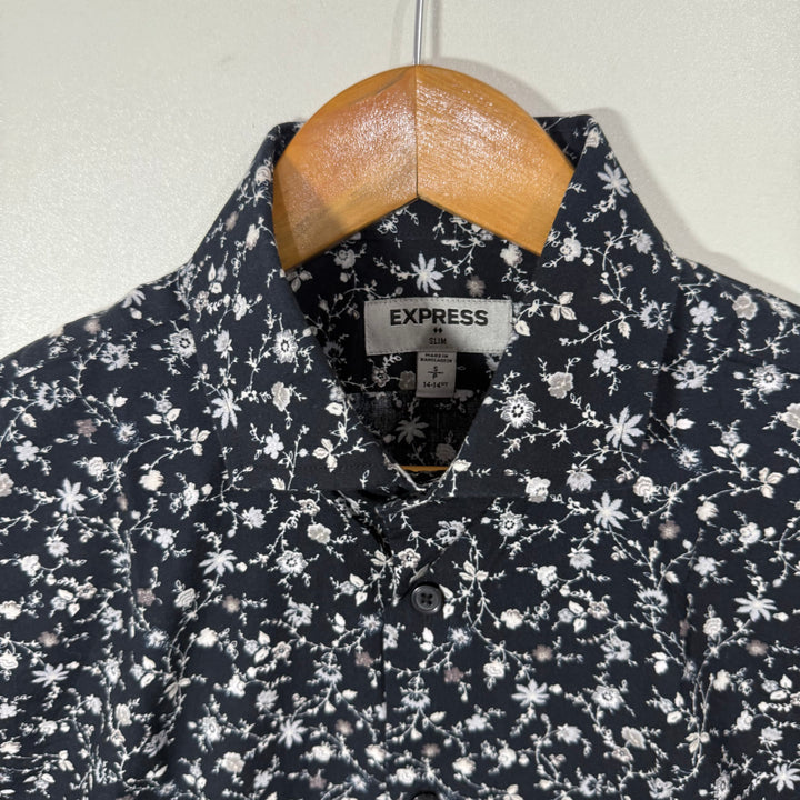 EXPRESS SLIM FIT  PRINTED CASUAL COTTON SHIRT