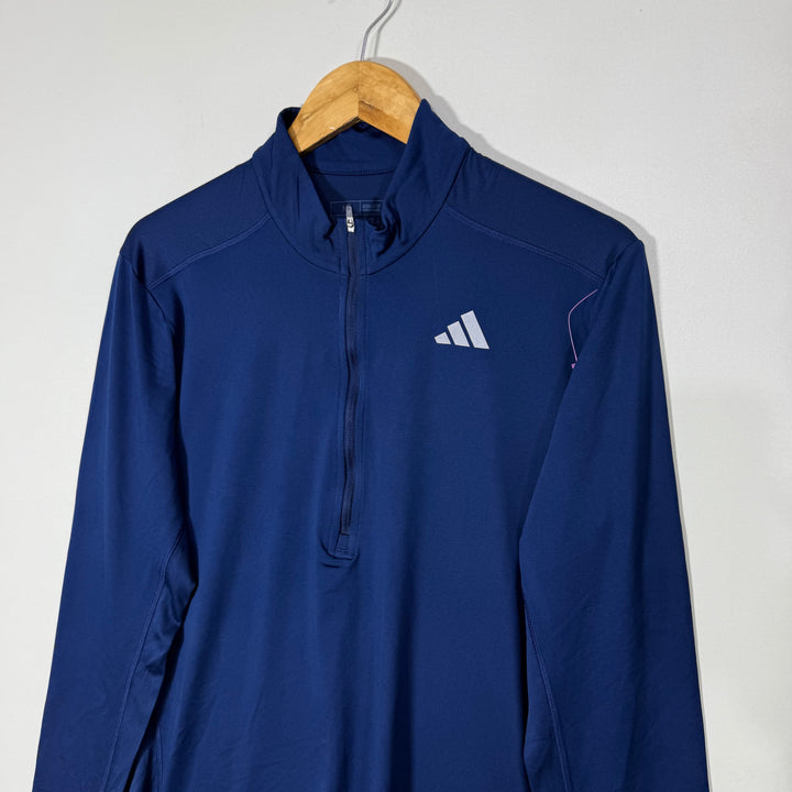 ADIDAS HALF ZIP SPORT PULLOVER  BLUE COLOUR