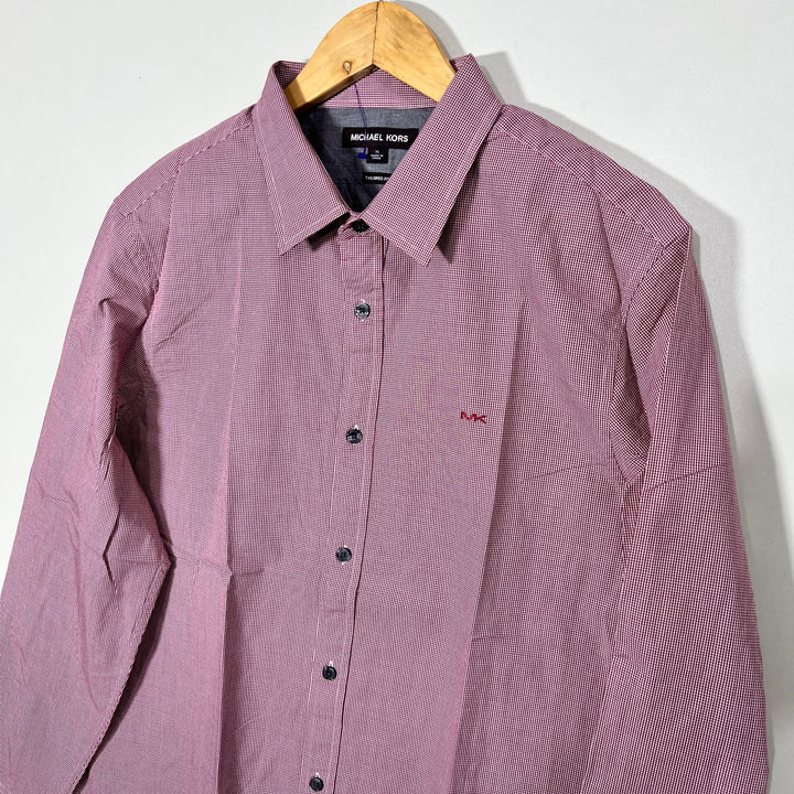 MICHAEL KORS TAILORED FIT CHECKERED SHIRT