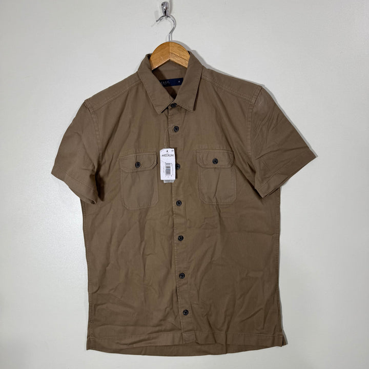 EASY DOUBLE POCKETS HALF SLEEVES OXFORD COTTON SHIRT BRAND NEW