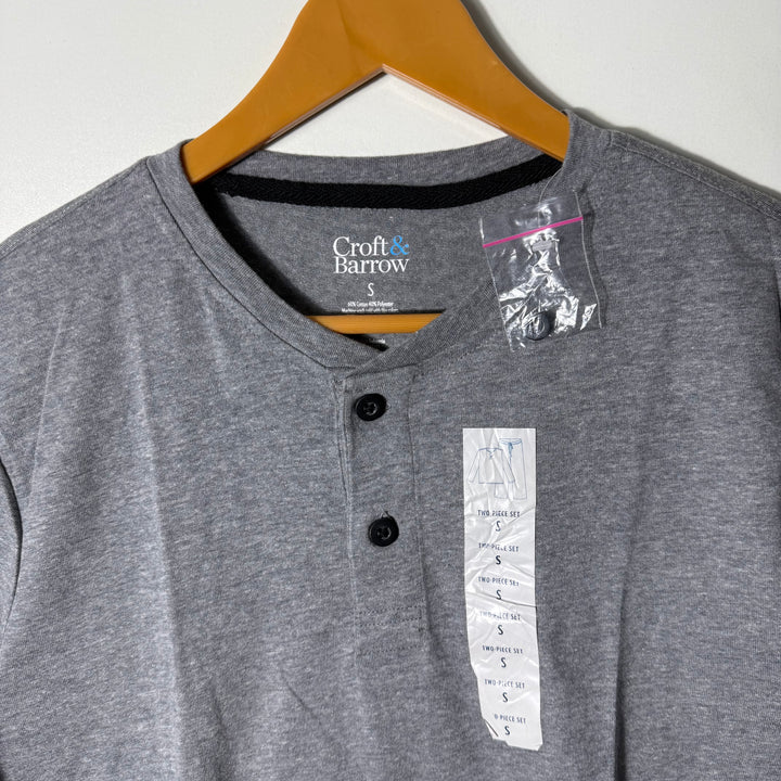 CROFT & BARROW HENLEY COLLAR COTTON TSHIRT BRAND NEW