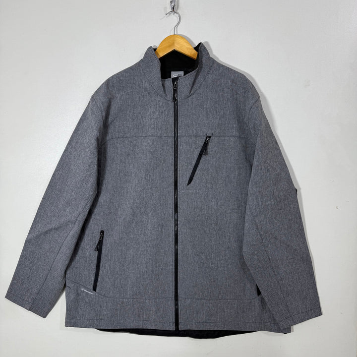 CHAMPION SOFT SHELL WINDBREAKER JACKET INNER FLEECE  GREY COLOUR