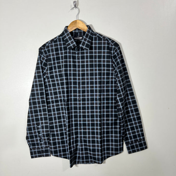 EXPRESS SLIM FIT CHECKERED SHIRT