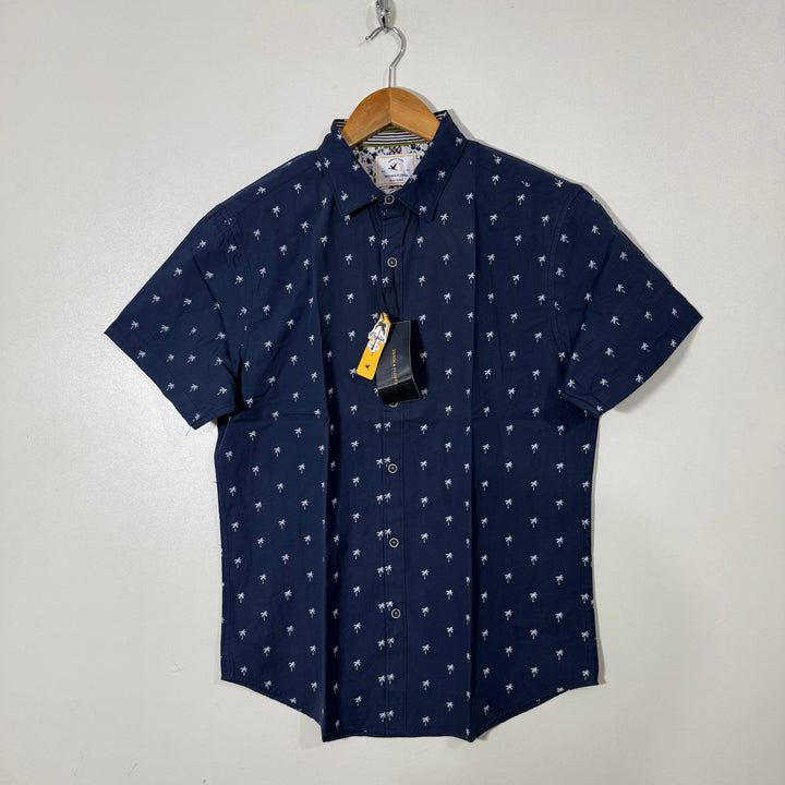 DENIM & FLOWER HALF SLEEVES COTTON SHIRT BRAND NEW