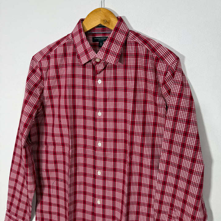 BANANA REPUBLIC CAMDEN FIT COTTON CHECKERED SHIRT