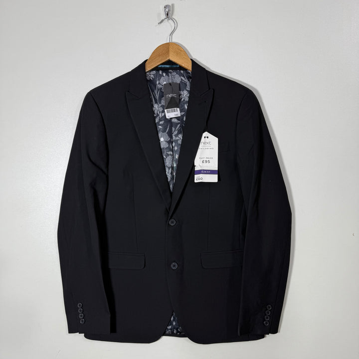 NEXT SLIM FIT MACHINE WASHABLE BLAZER BRAND NEW BLACK COLOUR