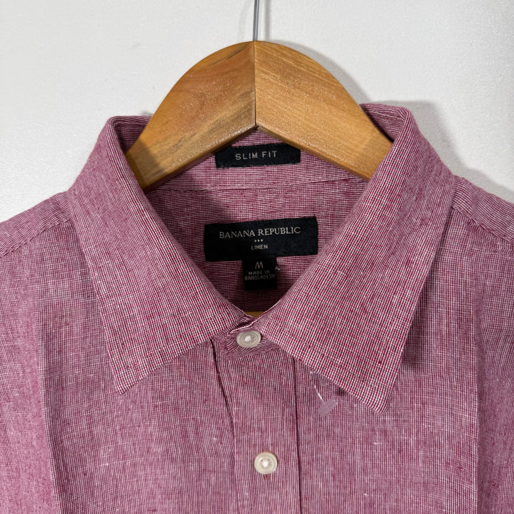 BANANA REPUBLIC SLIM FIT LINEN HALF SLEEVES SHIRT BRAND NEW