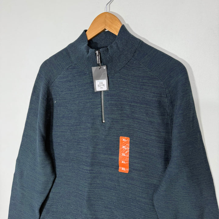 PRIMARK HALF ZIP COTTON SWEATER BRAND NEW GREEN COLOUR