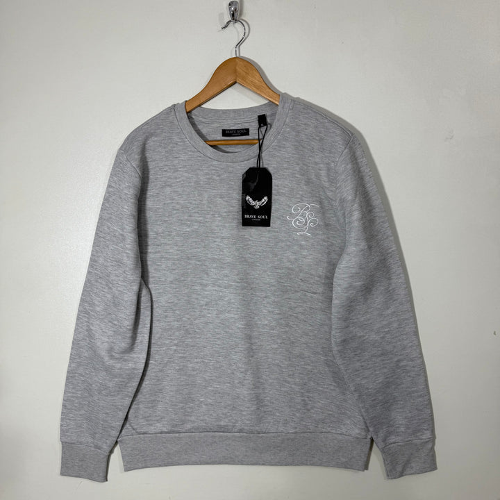 BRAVE SOUL LONDON SWEATSHIRT BRAND NEW GREY COLOUR