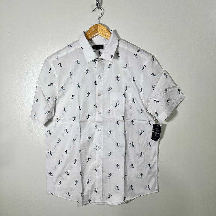 CLUB ROOM HALF SLEEVES COTTON SHIRT BRAND NEW