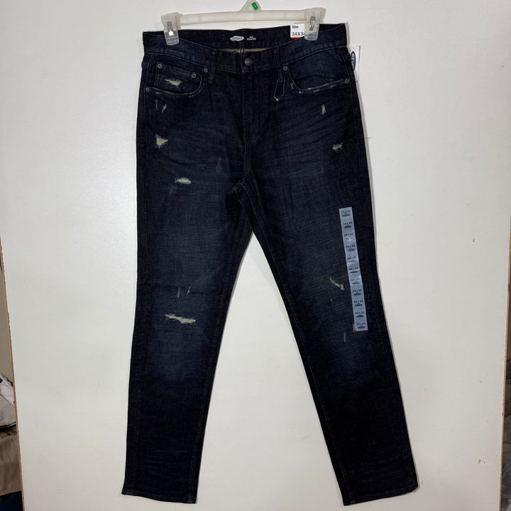 OLD NAVY SLIM FIT RIPPED JEANS WITH STRETCH BLUE COLOUR