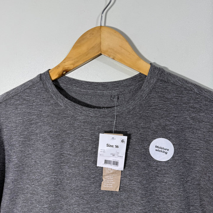ANKO MOISTURE WICKING DROOPED SHOULDER OVERSIZED SOFT TOUCH SPORT TSHIRT BRAND NEW GREY COLOUR
