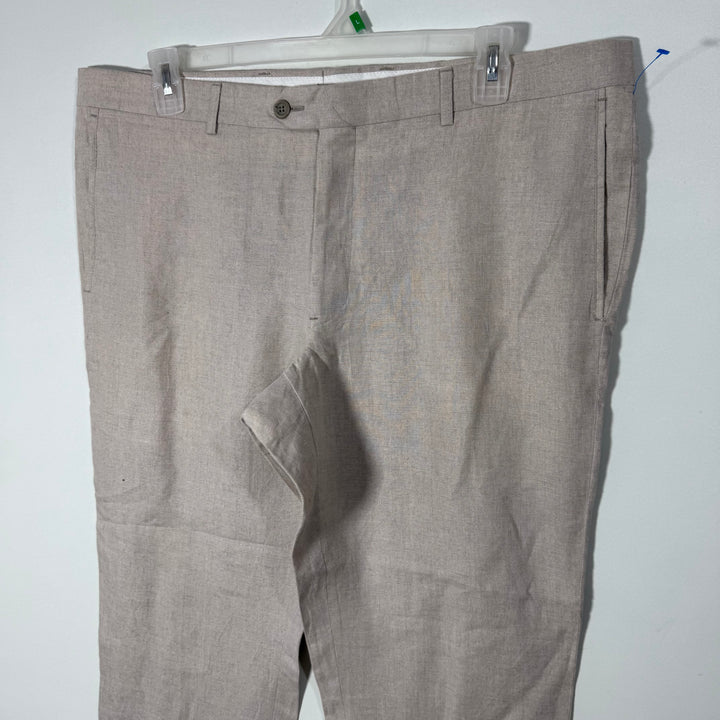 NORDSTROM STRAIGHT FIT LINEN PANT