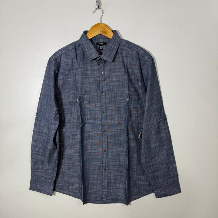 ALFANI DOUBLE POCKETS CASUAL COTTON SHIRT BRAND NEW