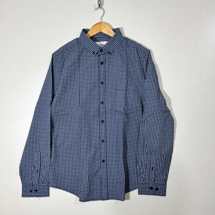 GOOD FELLOW &CO BUTTON DOWN COTTON CHECKERED SHIRT