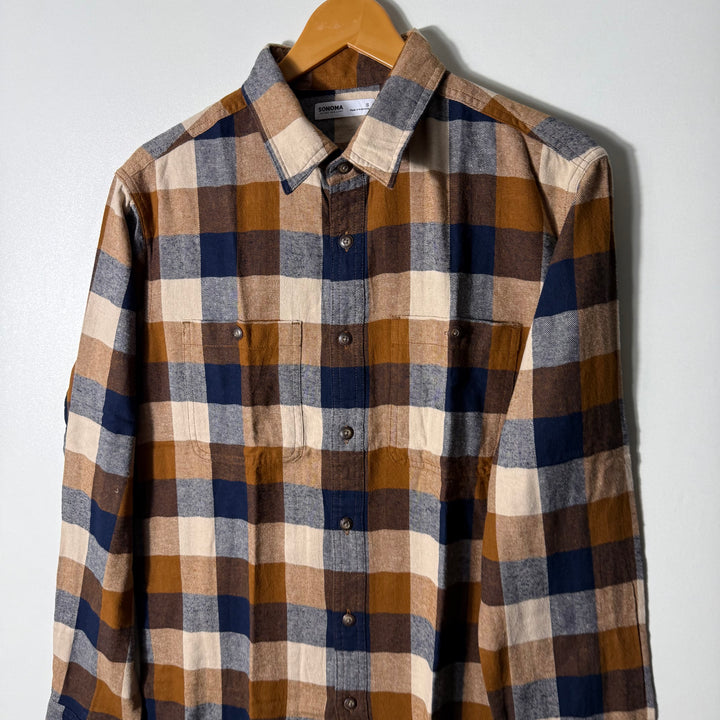 SONOMA FLANNEL COTTON CHECKERED SHIRT