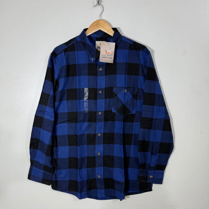FIELD STREAM BUTTON DOWN FLANNEL COTTON CHECKERED SHIRT BRAND NEW