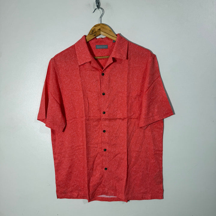 GEOFFREY BEENE CUBAN COLLAR HALF SLEEVES HAWAI SHIRT
