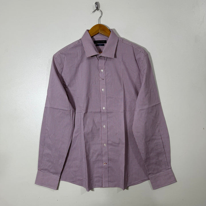 TOMMY HILFIGER SLIM FIT COTTON CHECKERED SHIRT