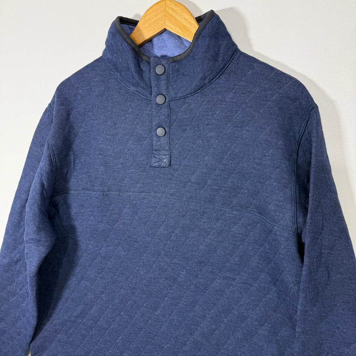 GEORGE SUPERSOFT QUILTED 4 BUTTON FLEECE PULLOVER