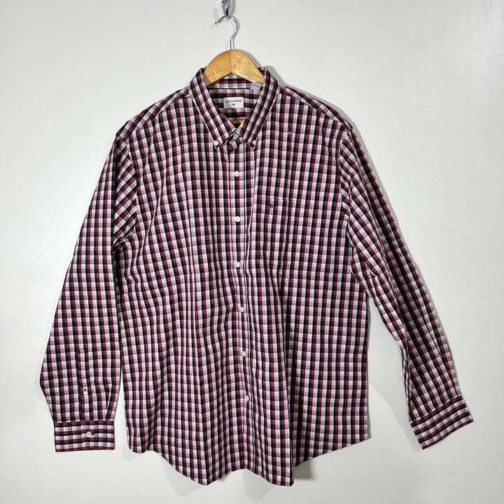 DOCKERS BUTTON DOWN CHECKERED SHIRT