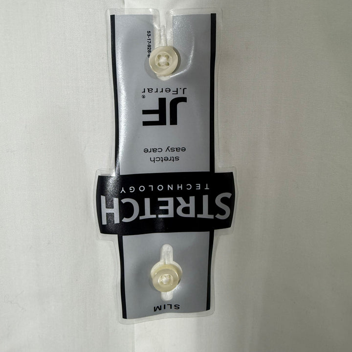 J FERRAR SLIM FIT COTTON SHIRT BRAND NEW WITH STRETCH WHITE COLOUR