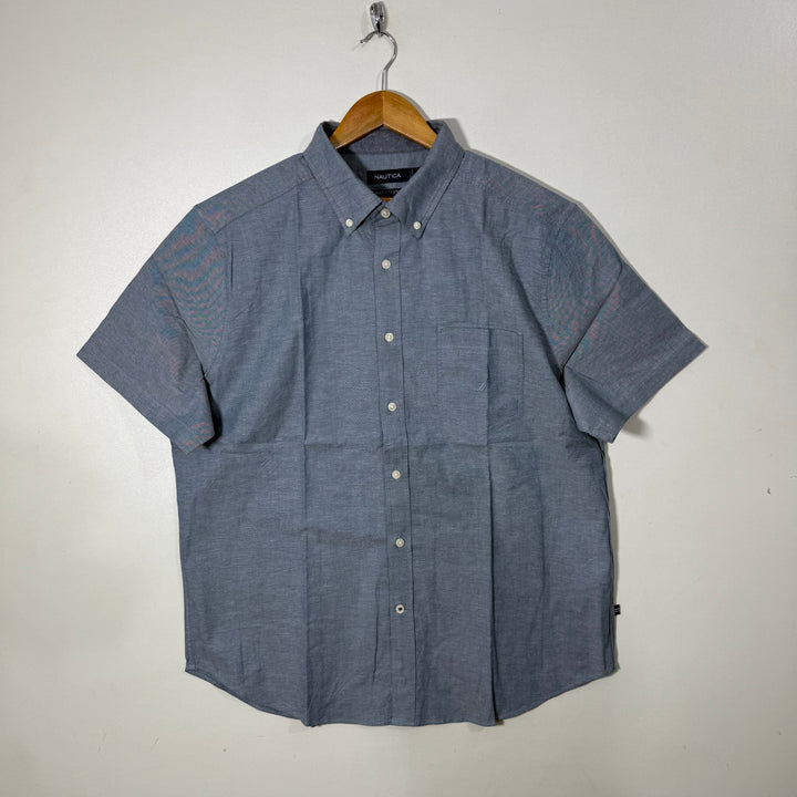 NAUTICA CLASSIC FIT BUTTON DOWN HALF SLEEVES COTTON SHIRT WITH STRETCH